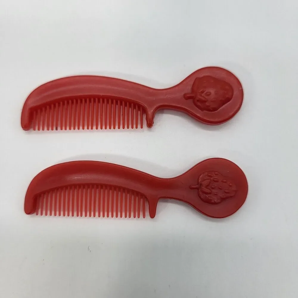 Strawberry Shortcake Red Comb for Kenner Doll Vintage Set of 2 Combs